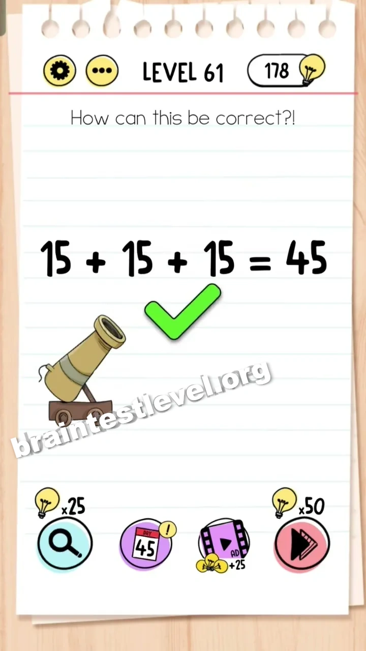Brain Test Level 61 screenshot 2
