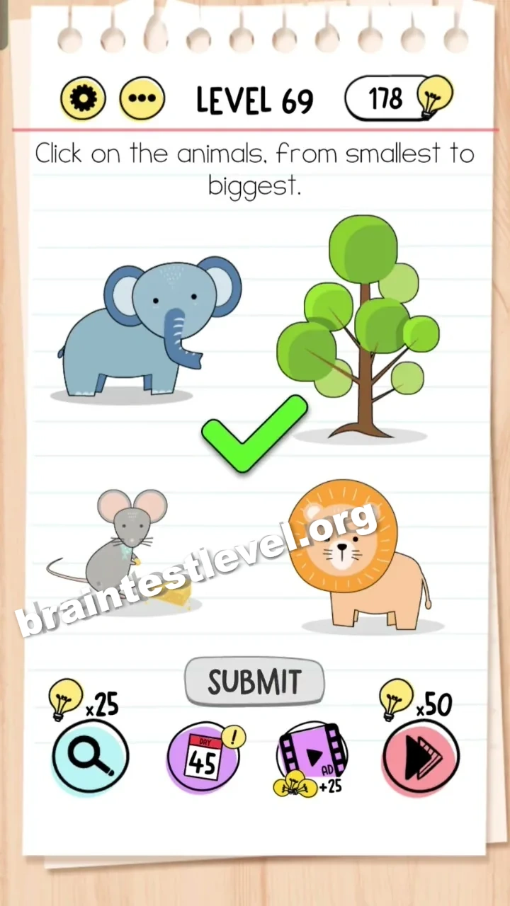 Brain Test Level 69 screenshot 2